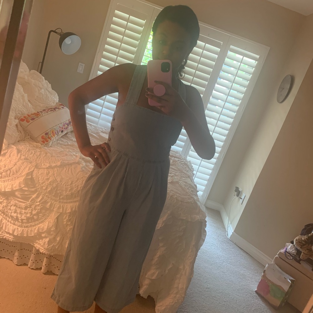 Free People Chambray Jumpsuit